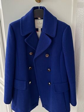 kate spade Royal Blue Double-Breasted Pea Coat